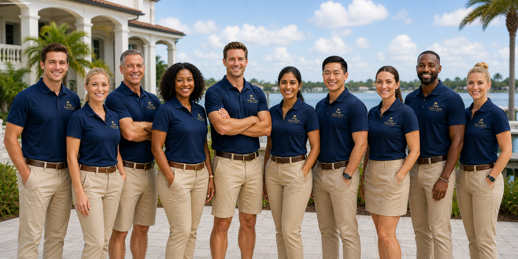 Gulf Coast Estate Care employees in uniform